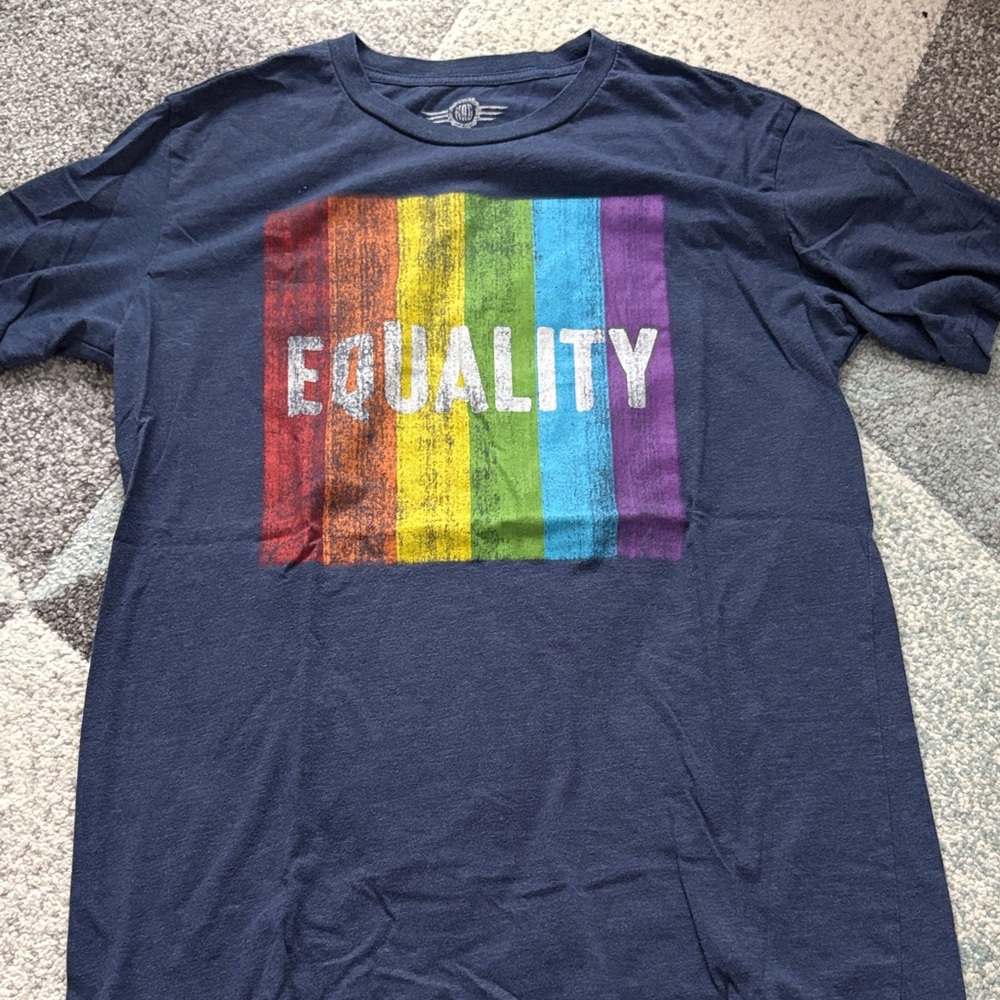 Equality Graphic Navy Blue T-Shirt